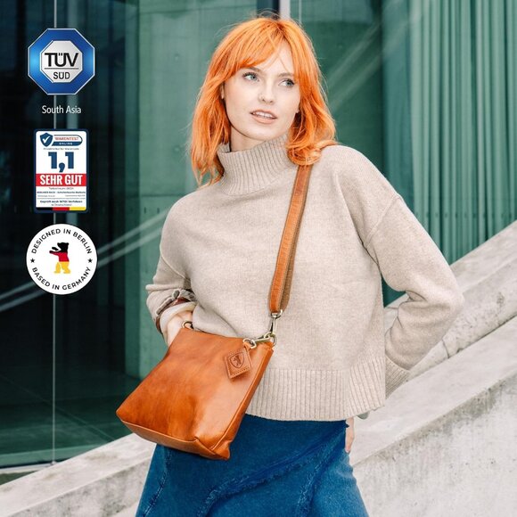 Vintage Leather Shoulder Bag Small Crossbody Purse Women Durable Stylish - Picture 3 of 10